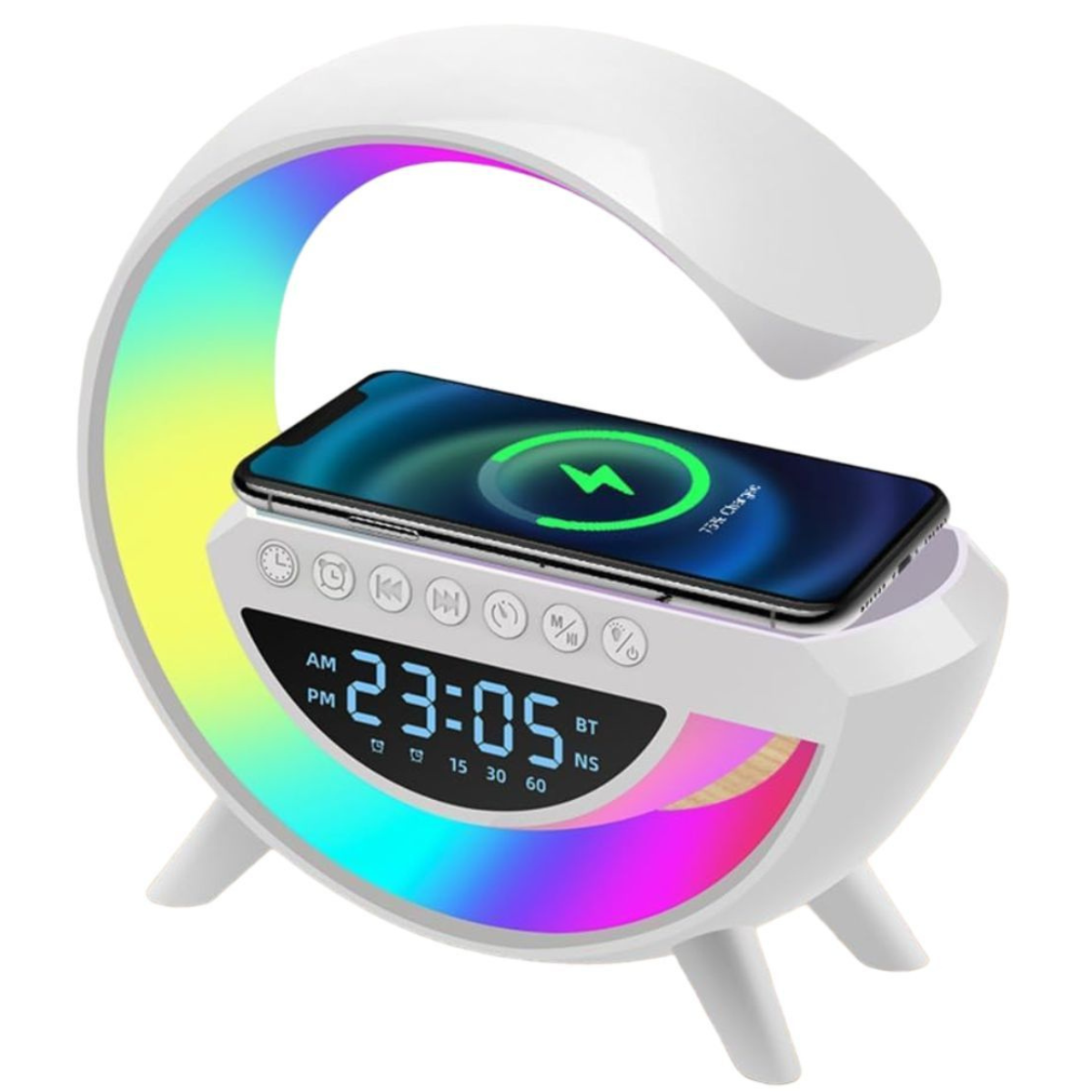 ZenBeat™ Altavoz Bluetooth Con Reloj y Cargador